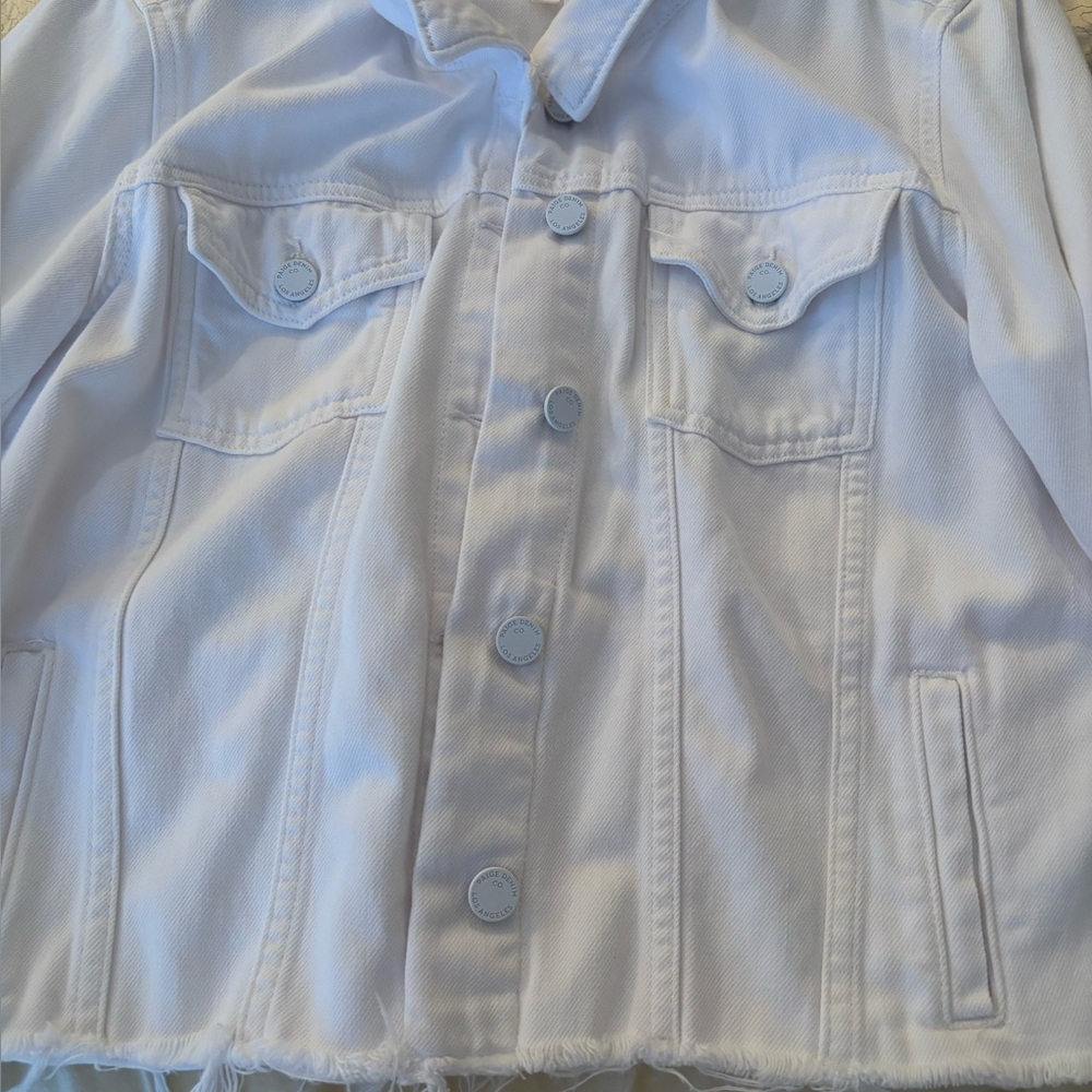 PAIGE Crisp White Jean Jacket - Picture 6 of 6